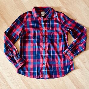 Kids Red and Blue Plaid Shirt
